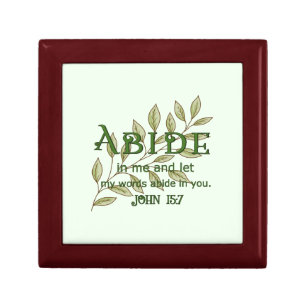Abide In Me Christian Keepsake Gift Box