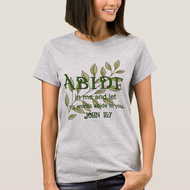 Abide In Me Christian Women's  T-Shirt (Front)