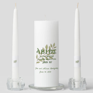Abide In Me Christian Women's T-Shirt Unity Candle Set