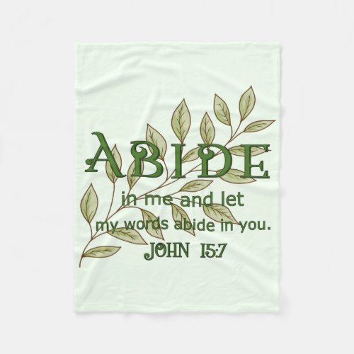 Abide In Me Fleece Blanket