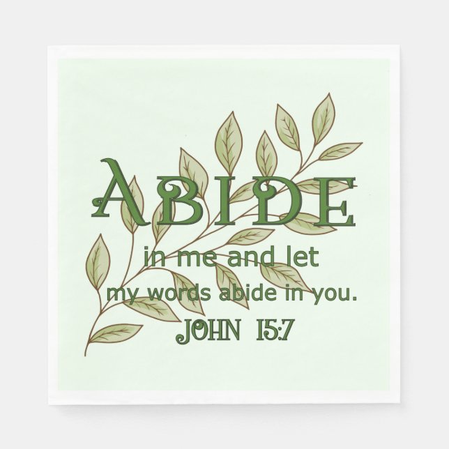 Abide In Me Napkins (Front)