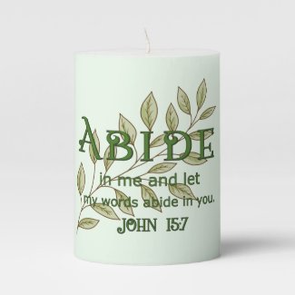 Abide In Me Pillar Candle