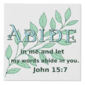 Abide In Me Scripture Verse John 15:7 