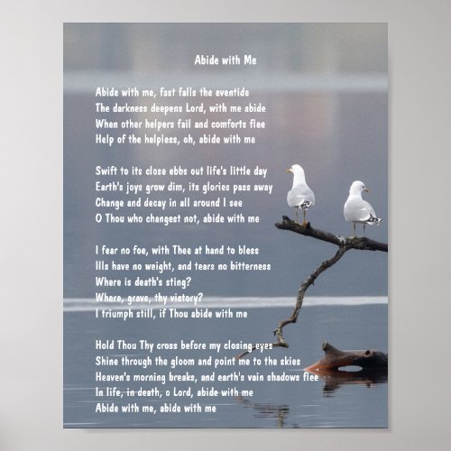 Abide with Me Church Christian  Hymn Art Poster