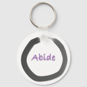 Abide Zen Buddhist Enso Circle Keychain