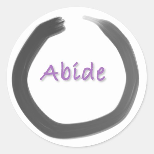 Abide Zen Buddhist Enso Circle Sticker