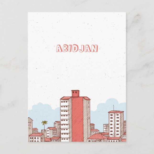 Abidjan Ivory Coast Postcard (Front)