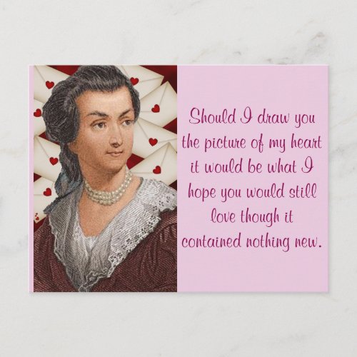 Abigail Adams love letters Postcard