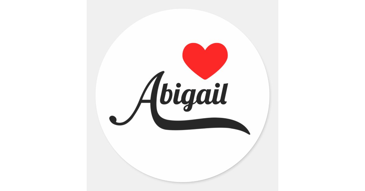 Abigail Classic Round Sticker | Zazzle