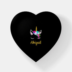 Abigail Dark Unicorn Name T-Shirt Paperweight