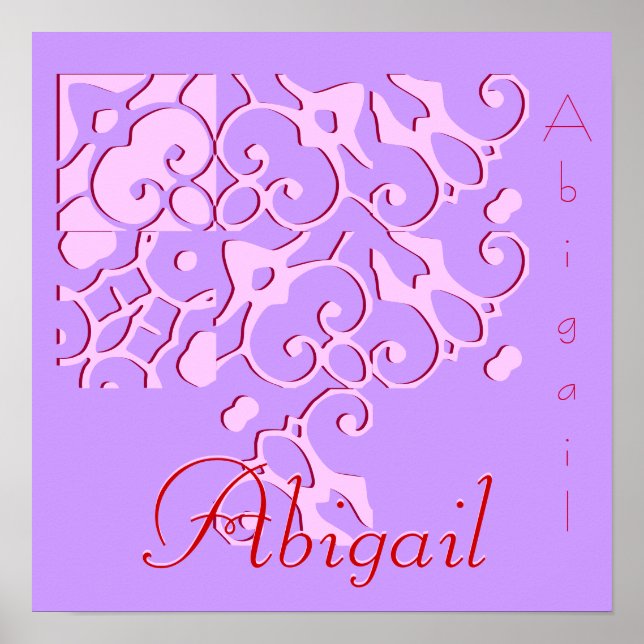 Abigail Designer Name Poster (Front)