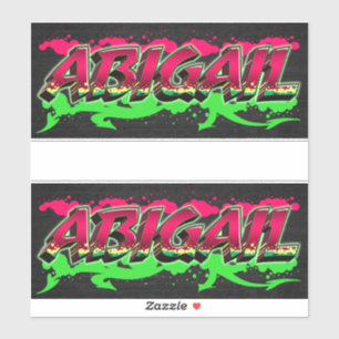 Abigail First Name Graffiti Sticker