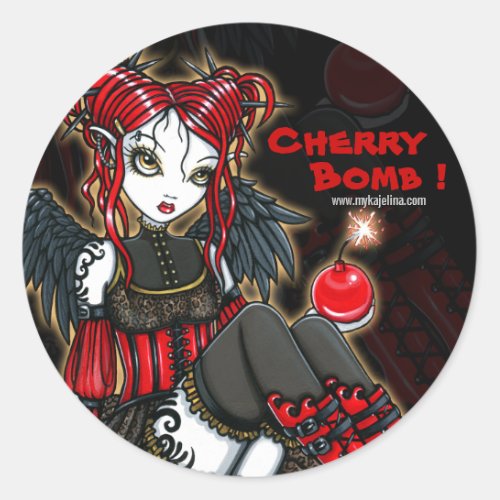 Abigail Gothic Cherrybomb Angel Stickers