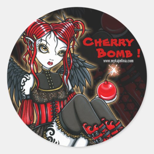 "Abigail" Gothic Cherrybomb Angel Stickers