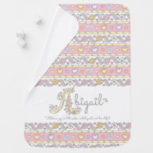 Abigail name and meaning hearts baby blanket