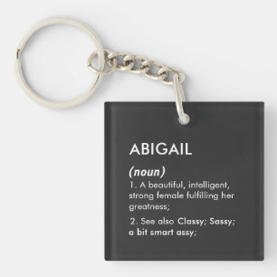 Abigail name, Editable name, Custom name Keychain