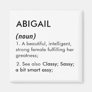 Abigail name, Editable name, Custom name Magnet