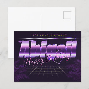 Abigail Name First name pura postcard birthday