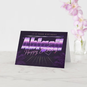 Abigail Name First name pura retro card Birthday