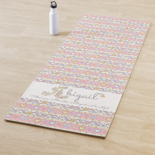 Abigail name meaning pink yellow yoga mat