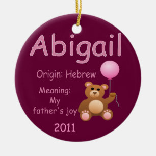 Abigail  / Photo Ceramic Ornament