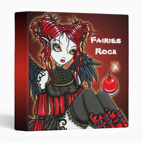 "Abigail" Red Gothic Fire Fairy Angel Avery Binder