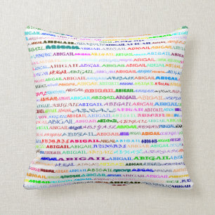 Abigail Text Design II Throw Pillow
