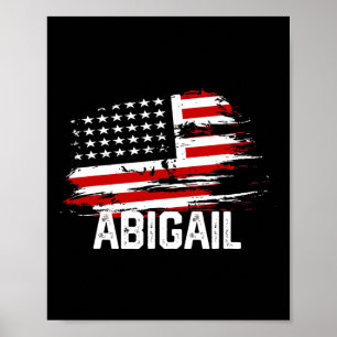 Abigail Usa Flag Personalized 4th Of July Abigail Poster