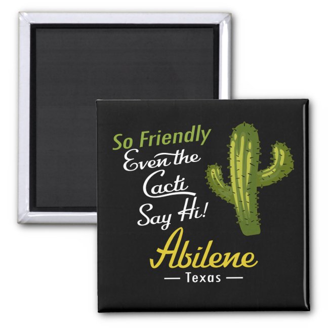 Abilene Magnet - Funny Cactus Retro