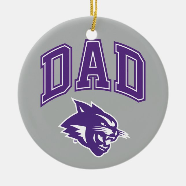 Abilene Christian Dad Ceramic Ornament (Front)