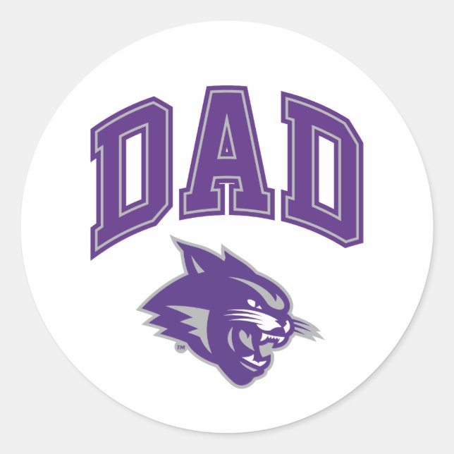 Abilene Christian Dad Classic Round Sticker (Front)