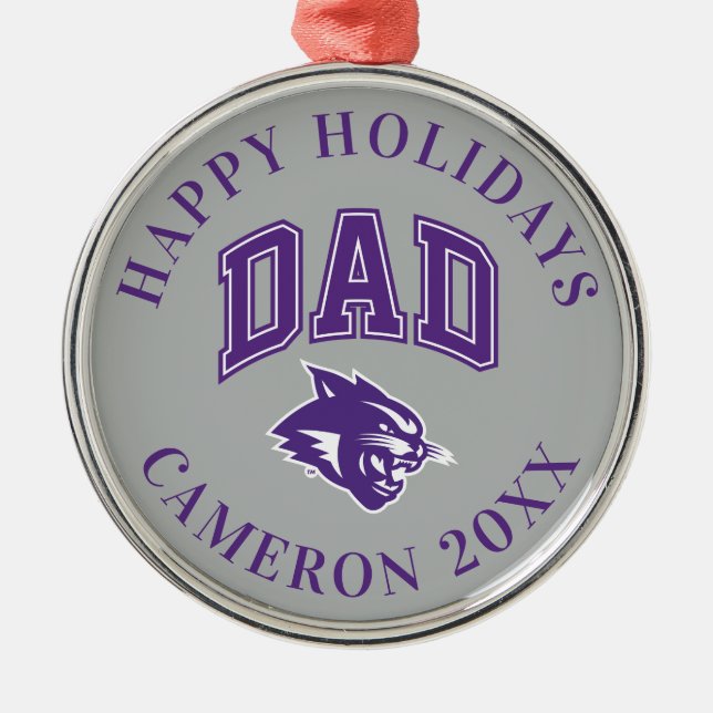 Abilene Christian Dad Metal Ornament (Front)