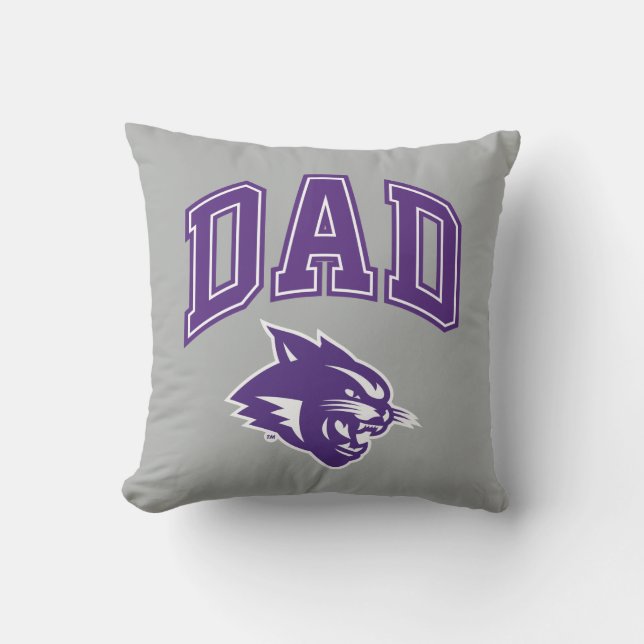 Abilene Christian Dad Throw Pillow (Front)