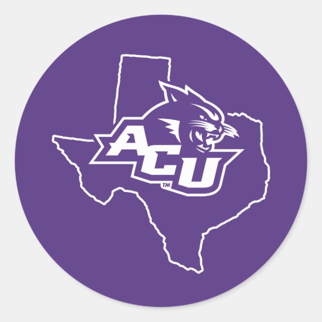 Abilene Christian State Love Classic Round Sticker (Front)