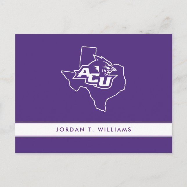 Abilene Christian State Love Invitation Postcard (Front)
