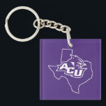 Abilene Christian State Love Keychain<br><div class="desc">Check out these Abilene Christian University designs! Show off your pride with these new University products. These make the perfect gifts for the ACU student,  alumni,  family,  friend or fan in your life. All of these Zazzle products are customizable with your name,  class year,  or club. Go WILDCATS!</div>