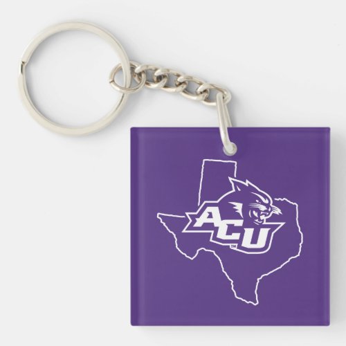 Abilene Christian State Love Keychain