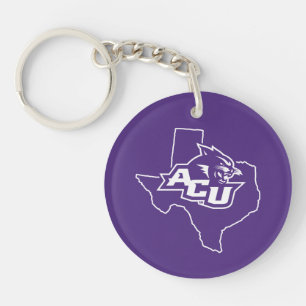 Abilene Christian State Love Keychain