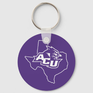Abilene Christian State Love Keychain