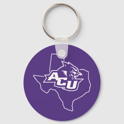 Abilene Christian State Love Keychain