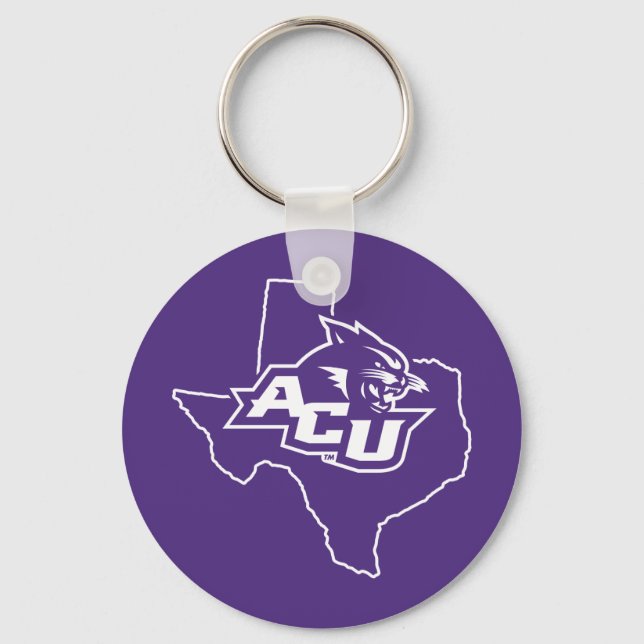 Abilene Christian State Love Keychain (Front)