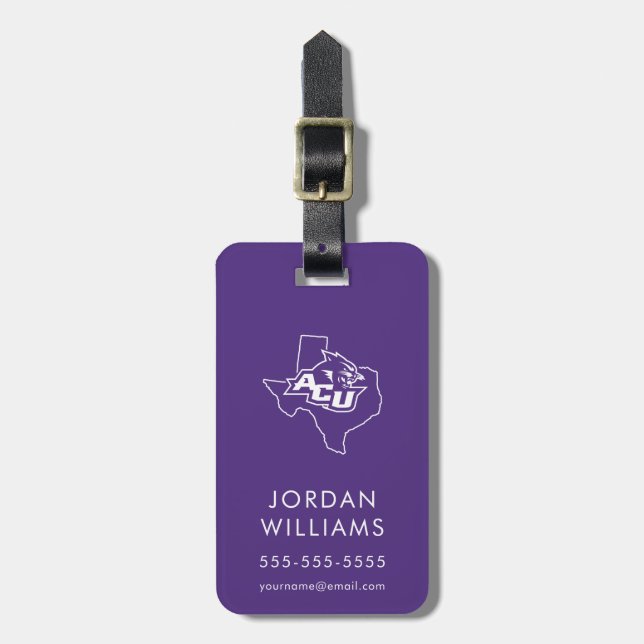 Abilene Christian State Love Luggage Tag (Front Vertical)