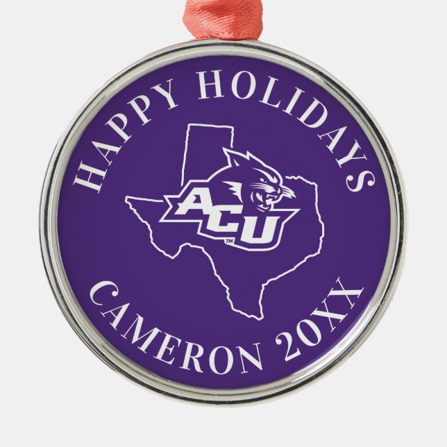 Abilene Christian State Love Metal Ornament (Front)