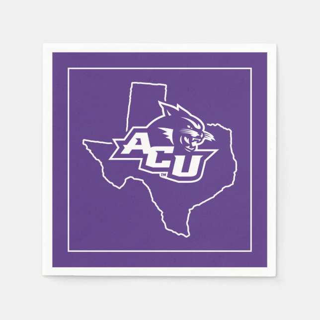 Abilene Christian State Love Napkins (Front)