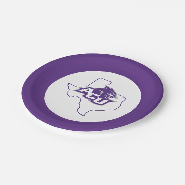 Abilene Christian State Love Paper Plates (Angled)