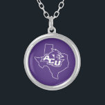 Abilene Christian State Love Silver Plated Necklace<br><div class="desc">Check out these Abilene Christian University designs! Show off your pride with these new University products. These make the perfect gifts for the ACU student,  alumni,  family,  friend or fan in your life. All of these Zazzle products are customizable with your name,  class year,  or club. Go WILDCATS!</div>