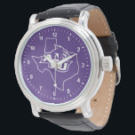 Abilene Christian State Love Watch<br><div class="desc">Check out these Abilene Christian University designs! Show off your pride with these new University products. These make the perfect gifts for the ACU student,  alumni,  family,  friend or fan in your life. All of these Zazzle products are customizable with your name,  class year,  or club. Go WILDCATS!</div>