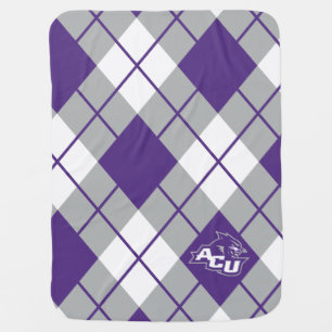 Abilene Christian University Argyle Pattern Baby Blanket