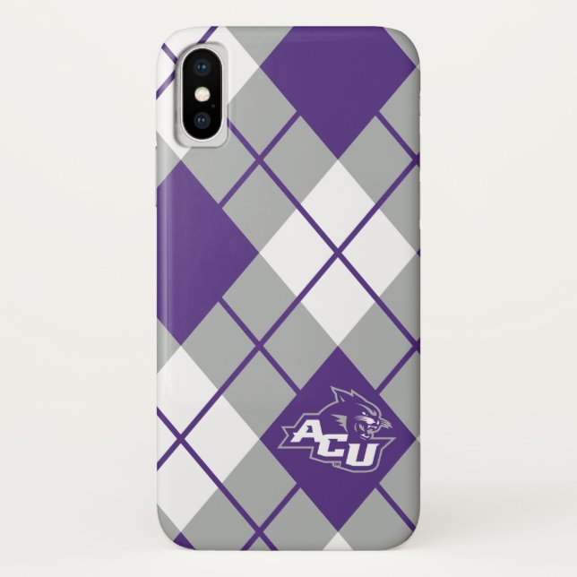 Abilene Christian University Argyle Pattern Case-Mate iPhone Case (Back)