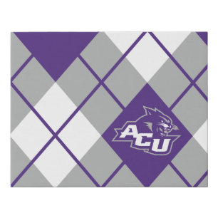 Abilene Christian University Argyle Pattern Faux Canvas Print
